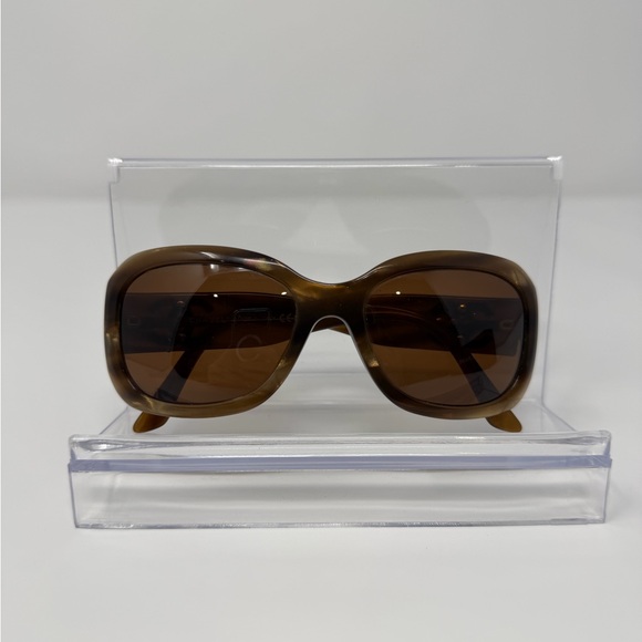 CHANEL Studded CoCo Mark logo Brown Sunglasses - Picture 2 of 8